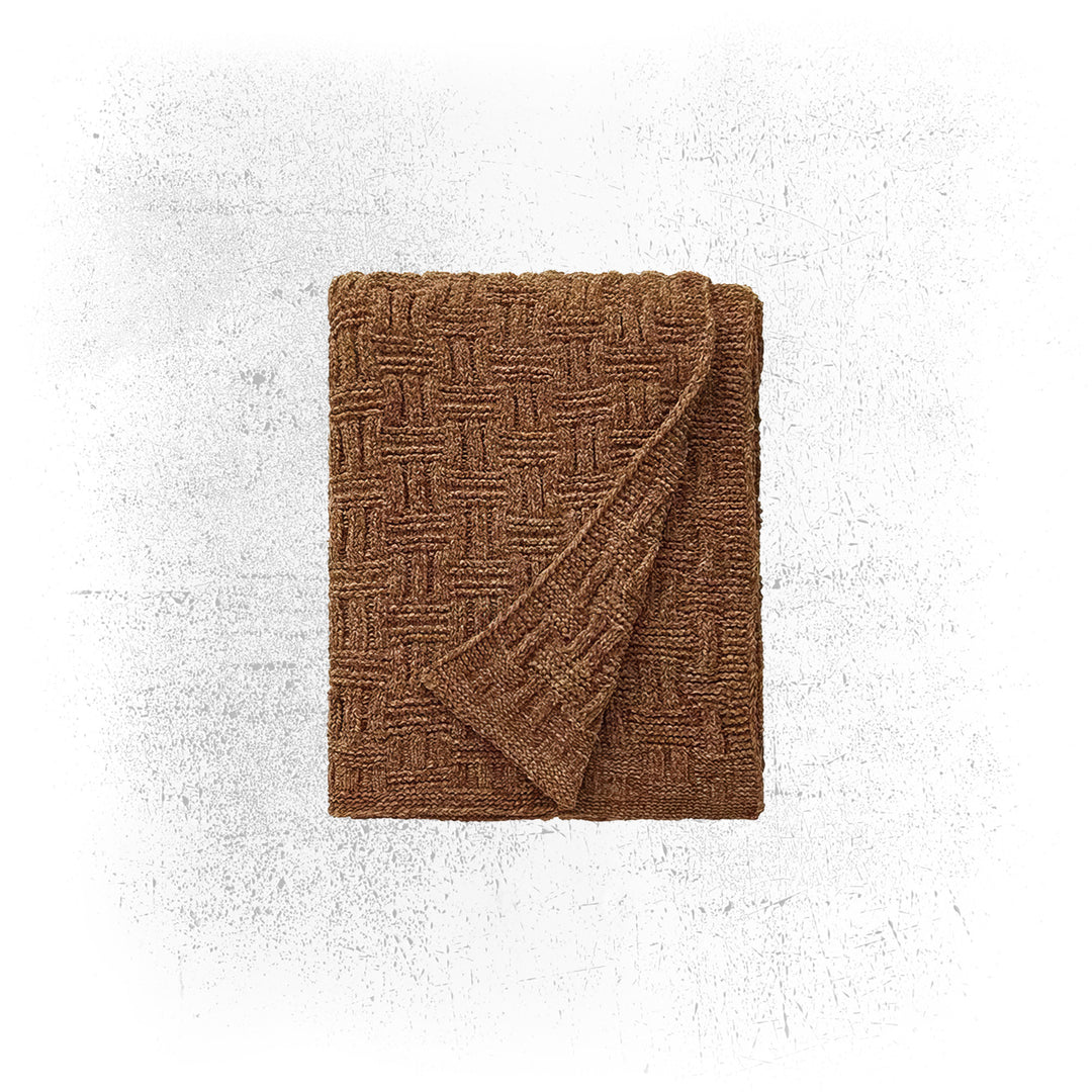 section i - snowfall (chenille knit blanket)