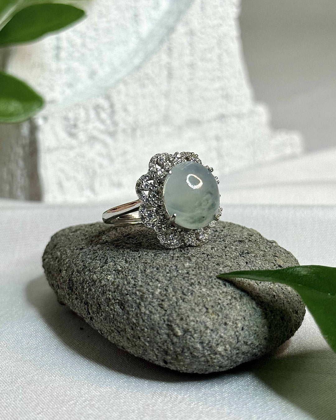[032] caéne (Moxisha Glutinous-Ice Clear Water Floating Flower Jadeite)