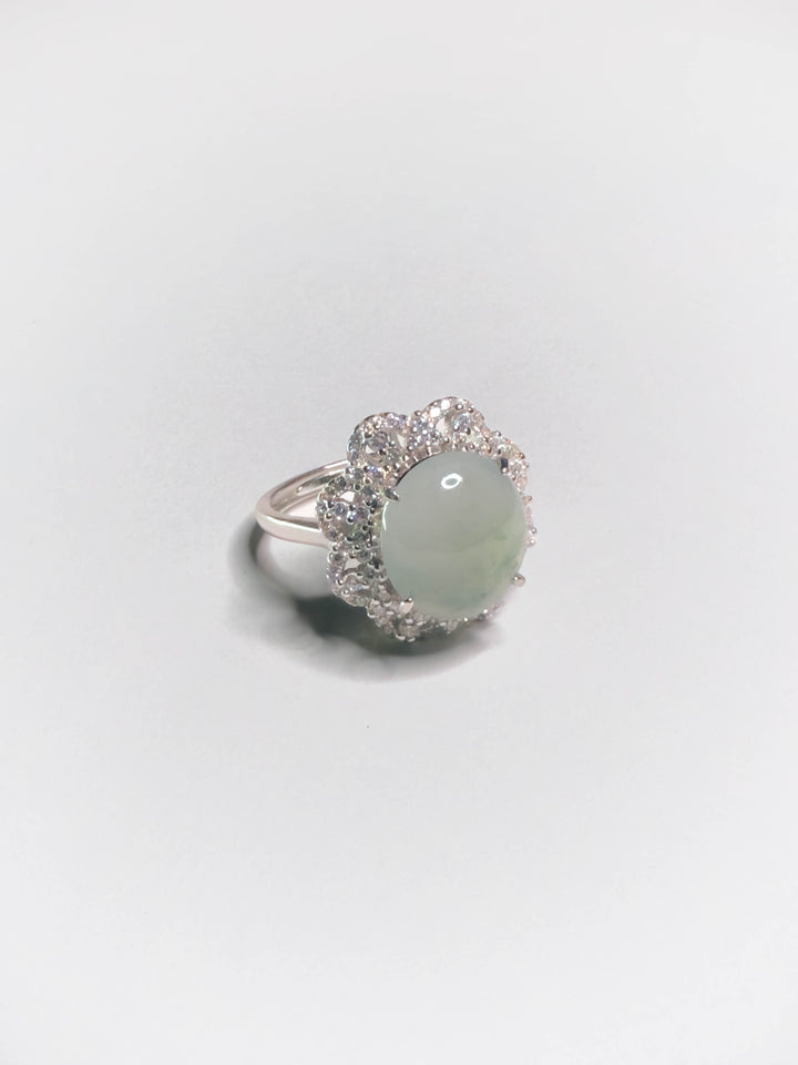 [032] 泠caéne (莫西沙糯冰種晴水飄花)