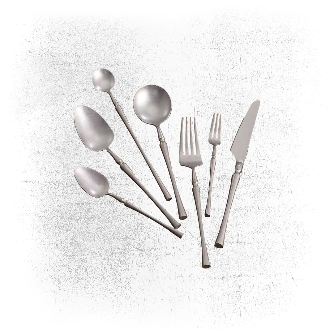 section i - classic (retro brushed stainless steel cutlery set)