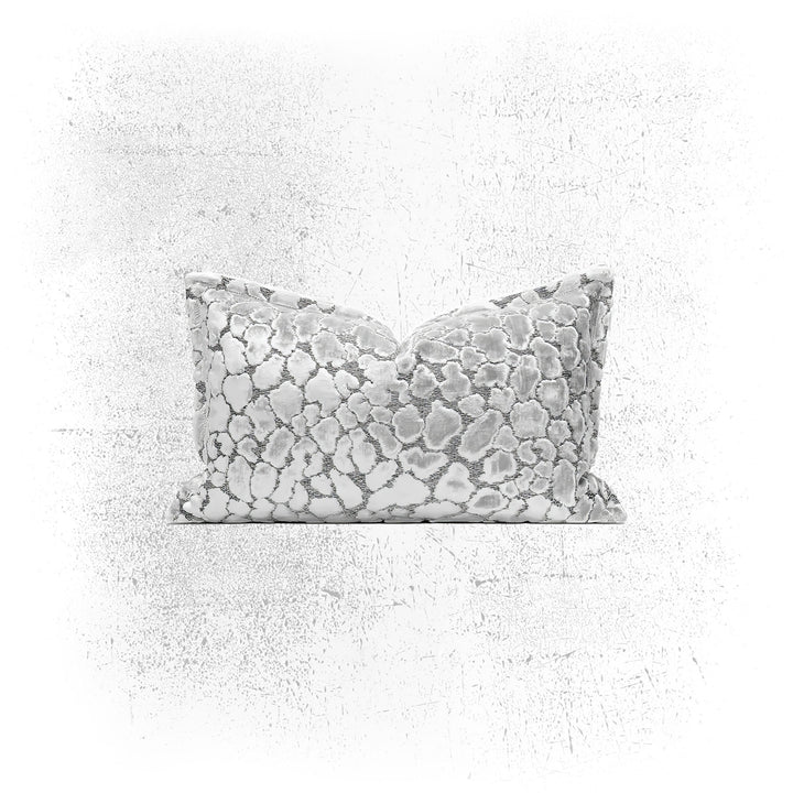 section i - aluminate (silver imported flocked fabric cushion cover)