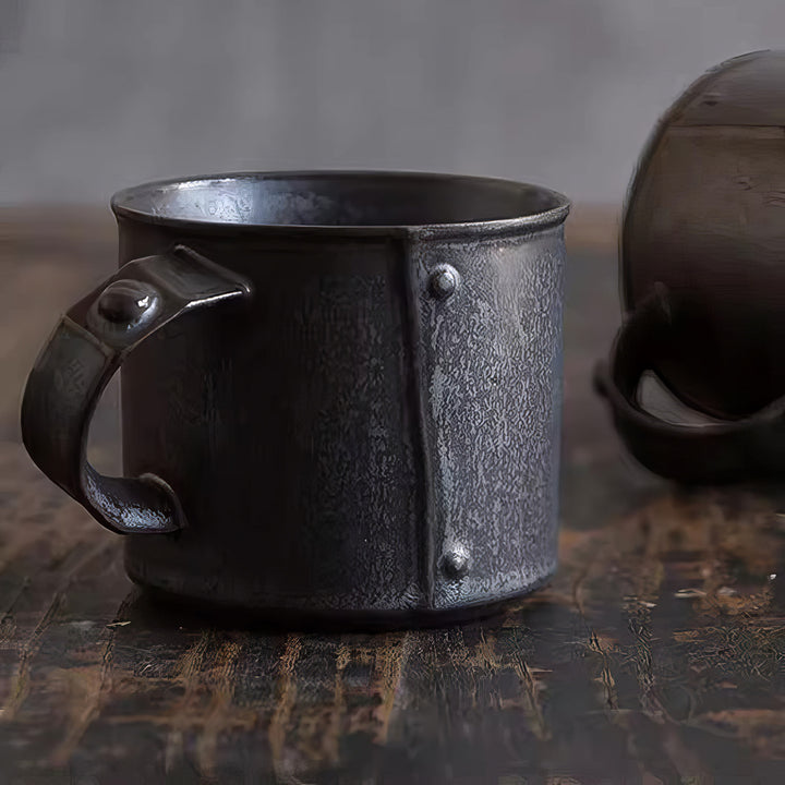 section i - laid-back (coarse pottery metal glaze coffee cup set)