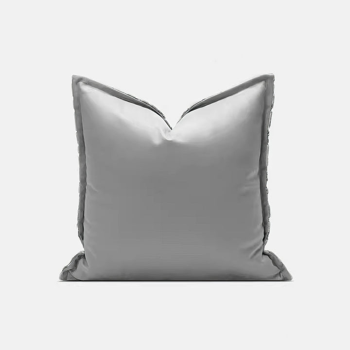 section i - aluminate (silver imported flocked fabric cushion cover)