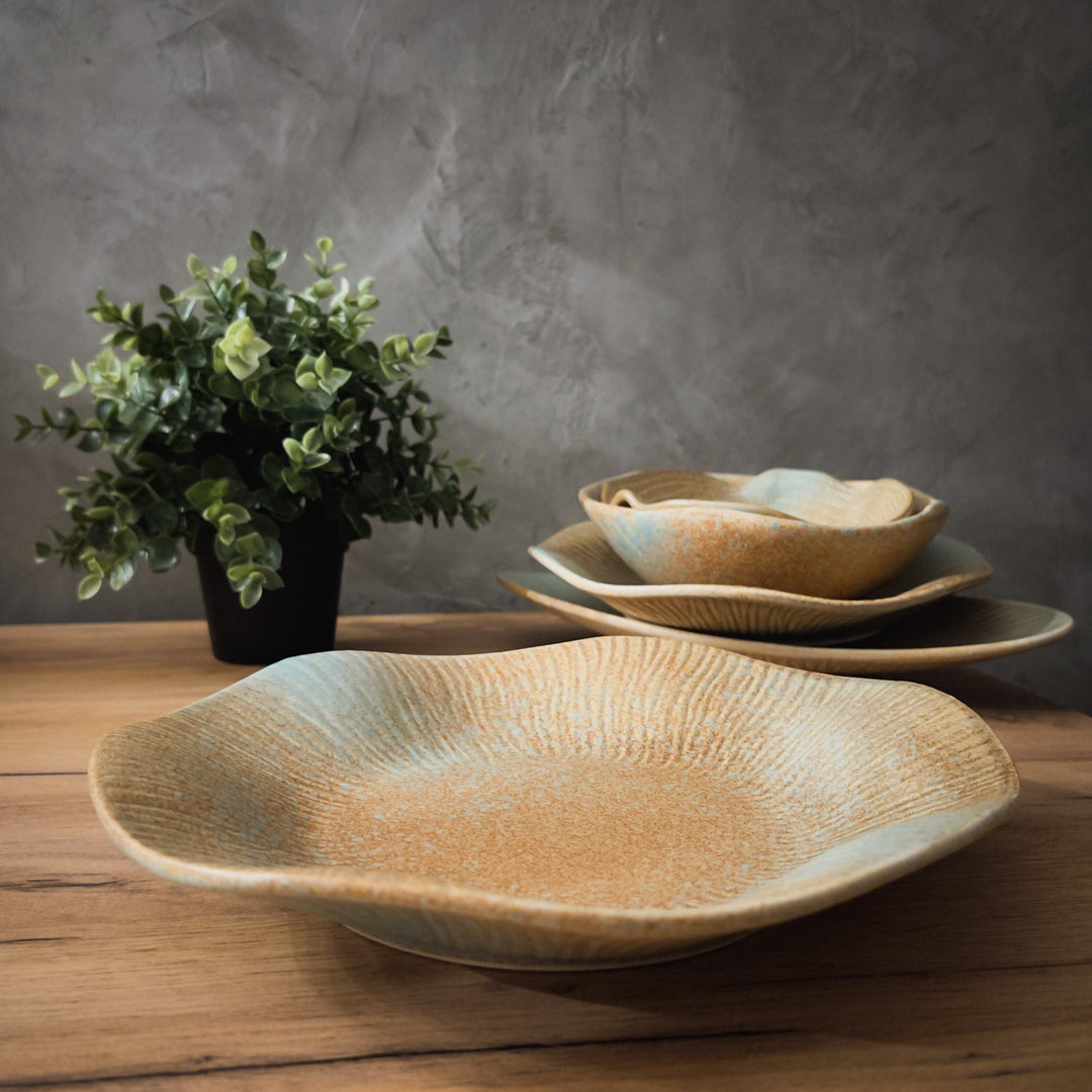 section i - radiance (vintage irregular dinnerware set)