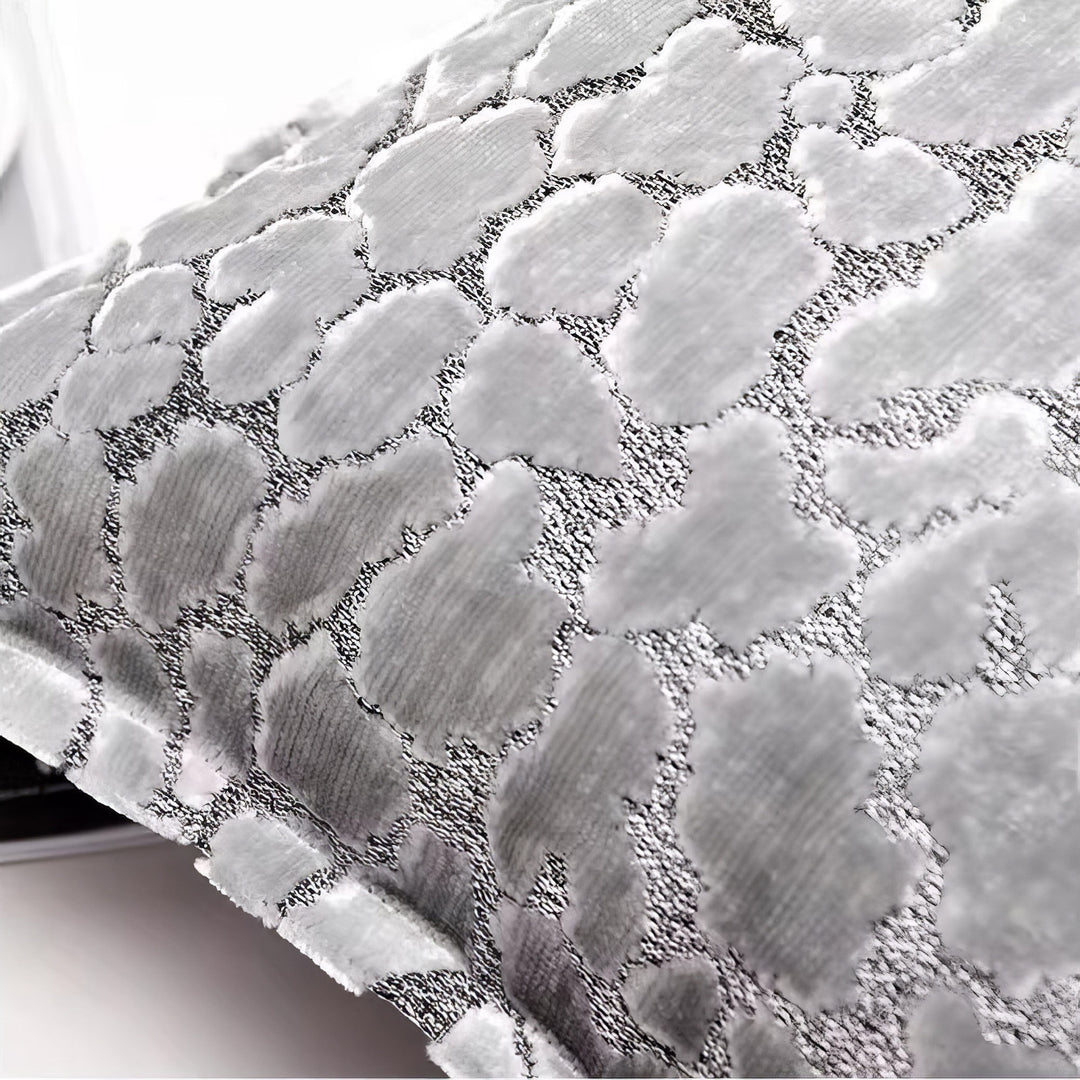 section i - aluminate (silver imported flocked fabric cushion cover)